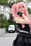 choker cosplay dress fingerless_gloves gloves hairband misa_perho necklace original pink_hair princess_curls tiered_skirt twintails rating:Safe score:0 user:pixymisa