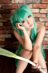 aqua_hair bikini cosplay hatsune_miku negi project_diva saku swimsuit twintails vocaloid rating:Safe score:1 user:nil!