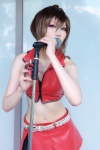 cosplay default_costume houtou_singi meiko microphone midriff skirt vest vocaloid rating:Safe score:0 user:Log