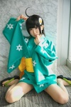 ahoge araragi_tsukihi bakemonogatari cosplay pantyhose sheer_legwear tsun yukata rating:Safe score:4 user:nil!