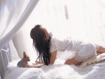 bed dog dress open_clothes shiratori_yuriko rating:Safe score:1 user:nil!