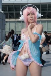 armbands babydoll cofi cosplay headphones nitro_super_sonic panties pink_eyes pink_hair super_soniko wristband rating:Safe score:1 user:pixymisa