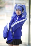 blue_hair cosplay ene headphones kagerou_project pleated_skirt skirt track_jacket twintails yuria_(ii) rating:Safe score:0 user:nil!