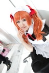 apron cosplay hairband hairbows hoshino_kana maid maid_uniform red_hair ribbon_tie shirai_kuroko to_aru_kagaku_no_railgun twintails rating:Safe score:0 user:pixymisa