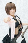 blouse bra cosplay guitar haru_(iii) headphones meiko miniskirt skirt tie vocaloid rating:Safe score:1 user:pixymisa