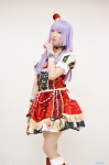 aikatsu! boots choker cosplay crown dress hikami_sumire pantyhose purple_hair re-ka sheer_legwear rating:Safe score:0 user:nil!