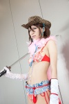 aya_(oneechanbara) bikini boa cosplay cowboy_hat glove katana midriff sato_(ii) swimsuit sword the_oneechanbara rating:Safe score:0 user:pixymisa