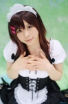 apron blouse corset cosplay hairband katou_mari maid maid_uniform miniskirt original skirt thighhighs rating:Safe score:1 user:nil!