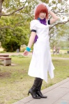 beret boots cosplay dress higurashi_no_naku_koro_ni minatsuki_naru red_hair ryuuguu_rena thighhighs rating:Safe score:0 user:nil!