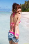 ass beach bikini denim dgc_0934 nitou_misaki ocean open_clothes ponytail shorts side-tie_bikini swimsuit wet rating:Safe score:0 user:nil!