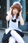 apron cosplay dress hairband kii_anzu maid maid_uniform original thighhighs zettai_ryouiki rating:Safe score:2 user:nil!