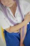 blouse cosplay croptop enako pleated_skirt purple_hair reisen_udongein_inaba school_uniform skirt touhou rating:Safe score:0 user:nil!