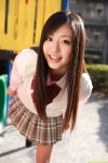 blouse dgc_0949 kneesocks murakami_yuri pleated_skirt school_uniform skirt sweater_vest rating:Safe score:0 user:nil!