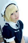 apron blonde_hair cosplay hayase_ami headband maid maid_uniform original rating:Safe score:0 user:pixymisa