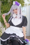 apron asakura_irori cosplay dress hairband maid maid_uniform original silver_hair thighhighs rating:Safe score:2 user:DarkSSA