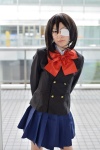 another blazer blouse bowtie cosplay eyepatch misaki_mei monaka pleated_skirt skirt rating:Safe score:1 user:pixymisa