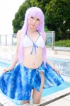 bikini cleavage cosplay crystal_crown feena_fam_earthlight kamui_arisa pool purple_hair side-tie_bikini skirt swimsuit wet yoake_mae_yori_ruri_iro_na rating:Safe score:0 user:nil!