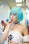 aqua_hair ayanami_rei chain choker cosplay dress maya_(ii) neon_genesis_evangelion rating:Safe score:0 user:pixymisa
