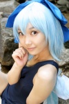 blue_hair cirno cosplay hairbow lenfried one-piece_swimsuit school_swimsuit swimsuit touhou wings rating:Safe score:0 user:nil!