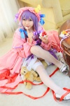 amatsuka_miyu cosplay dress garter_belt hat patchouli_knowledge purple_hair robe stuffed_animal teddy_bear thighhighs touhou zettai_ryouiki rating:Safe score:1 user:nil!