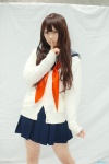 blouse cardigan cosplay harumiya_yun original pleated_skirt sailor_uniform scarf school_uniform skirt rating:Safe score:0 user:pixymisa