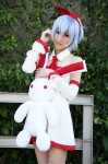 asakura_hina blue_hair cosplay hairbow original pleinair stuffed_rabbit thighhighs rating:Safe score:0 user:nil!