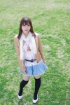 blouse jacket katou_mari necklace scarf skirt thighhighs zettai_ryouiki rating:Safe score:0 user:pixymisa