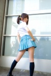 ass blouse cosplay idolmaster kneesocks pleated_skirt school_uniform shino_kei skirt takatsuki_yayoi tie twintails rating:Safe score:1 user:nil!