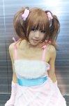 cosplay detached_sleeves dress hair_ties idolmaster kipi takatsuki_yayoi twintails rating:Safe score:1 user:pixymisa