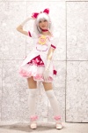 animal_ears cat_ears cat_paws choker cosplay dress hummy petticoat pretty_cure reteru suite_precure thighhighs white_hair zettai_ryouiki rating:Safe score:3 user:pixymisa