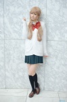 blonde_hair blouse cardigan cosplay kimi_ni_todoke kneesocks kurumizawa_ume nana pleated_skirt school_uniform skirt rating:Safe score:1 user:nil!