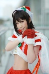 croptop gloves midriff miniskirt panties santa_costume shaa skirt stocking_cap rating:Safe score:0 user:pixymisa