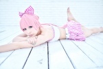 cosplay dai hairbow megurine_luka pink_hair pleated_skirt ponytail skirt tubetop vocaloid rating:Safe score:1 user:pixymisa