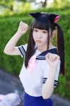 animal_ears cat_ears cosplay kotori_hinako original sailor_uniform school_swimsuit school_uniform swimsuit twintails rating:Safe score:1 user:nil!