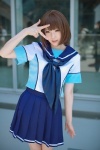 aki_(iv) anegasaki_nene blouse bookbag cosplay love_plus pleated_skirt sailor_uniform scarf_tie school_uniform skirt rating:Safe score:0 user:pixymisa