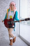 boots cosplay guitar harumiya_yun headphones miniskirt necklace nitro_super_sonic pantyhose pink_hair sheer_legwear skirt super_soniko track_jacket tshirt rating:Safe score:1 user:pixymisa