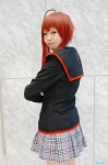 ahoge blazer blouse cosplay little_busters! natsume_rin_(little_busters) pantyhose pleated_skirt red_hair saeki_sae school_uniform skirt rating:Safe score:0 user:nil!