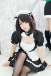 apron black_legwear collar cosplay hairband ichinomiya_kanna maid maid_uniform original pantyhose wristband rating:Safe score:0 user:pixymisa
