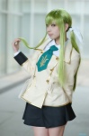 blazer blouse cc code_geass cosplay green_hair kanda_midori miniskirt pleated_skirt school_uniform skirt tie twintails rating:Safe score:1 user:nil!