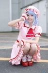 blouse blue_hair cosplay hat miniskirt nagisa_mark-02 remilia_scarlet skirt socks touhou rating:Safe score:2 user:nil!