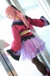 cosplay flower hairbow kimono megurine_luka mizuno pantyhose pink_hair tiered_skirt vocaloid rating:Safe score:0 user:pixymisa