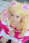 blonde_hair boots choker cleavage cosplay cure_peach dress fresh_precure! kneehighs misaki momozono_love pretty_cure twintails wand rating:Safe score:0 user:nil!