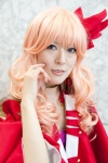 cape cosplay croptop headdress izabel macross macross_frontier pink_hair sheryl_nome rating:Safe score:0 user:pixymisa