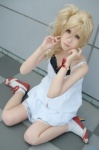 benio blonde_hair camisole cosplay hitsu miniskirt side_ponytail skirt socks zone-00 rating:Safe score:0 user:nil!