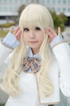 blazer blonde_hair blouse cosplay konohana_hikari school_uniform shirayuki_himeno strawberry_panic! rating:Safe score:0 user:nil!