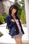 aoi_miku blazer blouse bookbag dgc_0848 pleated_skirt school_uniform skirt sweater_vest rating:Safe score:0 user:nil!