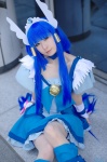 aoki_reika blue_hair boots cosplay cure_beauty detached_sleeves dress hairband makise_anji pantyhose pretty_cure shorts smile_precure! rating:Safe score:1 user:nil!