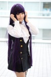 blouse cosplay garter_belt inu_boku_secret_service jumper purple_hair rika school_uniform shirakiin_ririchiyo rating:Safe score:2 user:nil!