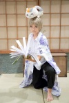 blonde_hair book cat cosplay crossplay natsume_takashi natsume_yuujinchou natumiya_renzu robe shirt trousers rating:Safe score:0 user:pixymisa