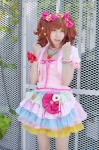 blouse cosplay idolmaster kanon miniskirt pantyhose red_hair sheer_legwear skirt takatsuki_yayoi twintails rating:Safe score:0 user:nil!